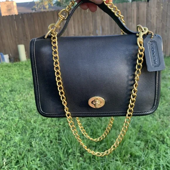 Vintage Coach Casino #9924 Crossbody Bag BLACK - Picture 3 of 16